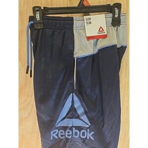 Reebok Core Shorts Slim Boys's M 8 SLIM Navy Athletic Gym Drawstring Pockets NEW